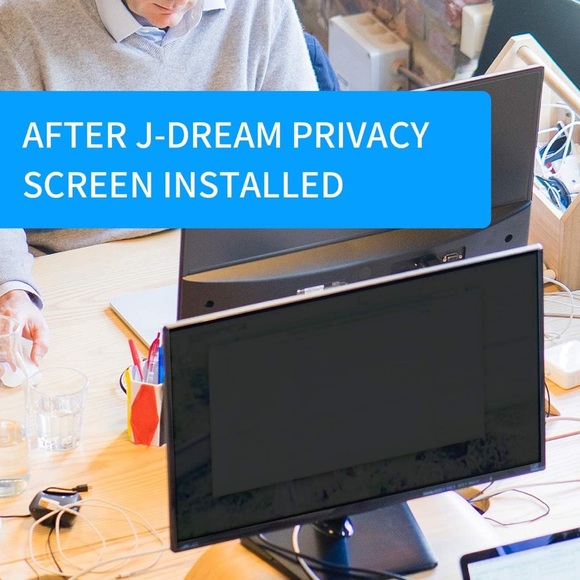 Anti Blue light Hanging Privacy Screen for Widescreen Monitors 25 In to 28 In. - Picture 4 of 9